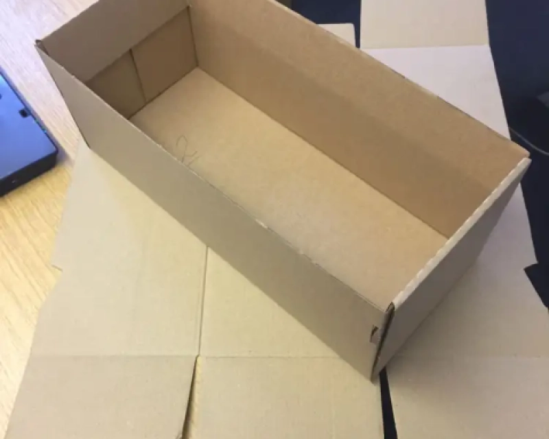 Box before and after processing